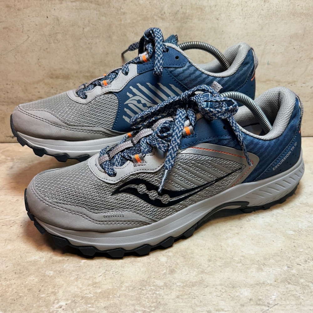 Saucony Excursion TR15 Mens Trail Running Shoes Grey Blue S20669-30 Wide 10 W